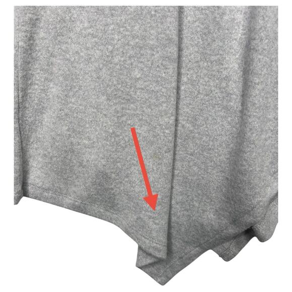 New Express Sweater Womens XS Gray Cowl Neck Asymmetrical Drop Shoulder Soft - Picture 3 of 13